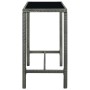 Mesa y taburetes altos jardín 5 piezas ratán sintético gris de vidaXL, Conjuntos de jardín - Ref: Foro24-3064844, Precio: 364...