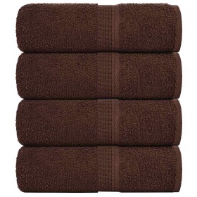 Toallas invitados 4 uds 100% algodón marrón 30x50 cm 360 gsm de , Toallas - Ref: Foro24-136756, Precio: 22,41 €, Descuento: %