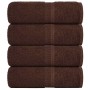 Toallas invitados 4 uds 100% algodón marrón 30x50 cm 360 gsm de , Toallas - Ref: Foro24-136756, Precio: 22,41 €, Descuento: %