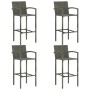 Mesa y taburetes altos jardín 5 piezas ratán sintético gris de vidaXL, Conjuntos de jardín - Ref: Foro24-3064844, Precio: 364...
