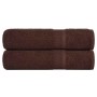 Toallas de ducha 2 uds 100% algodón marrón 70x140 cm 360 gsm de , Toallas - Ref: Foro24-136761, Precio: 24,44 €, Descuento: %