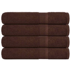 Toallas de sauna 4 uds 100% algodón marrón 80x200 cm 360 gsm de , Toallas - Ref: Foro24-136768, Precio: 49,14 €, Descuento: %