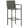 Mesa y taburetes altos jardín 5 piezas ratán sintético gris de vidaXL, Conjuntos de jardín - Ref: Foro24-3064844, Precio: 364...