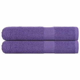 Toallas 2 uds 100% algodón morado 100x200 cm 600 gsm de , Toallas - Ref: Foro24-136890, Precio: 40,35 €, Descuento: %