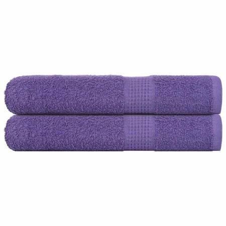 Toallas 2 uds 100% algodón morado 100x200 cm 600 gsm de , Toallas - Ref: Foro24-136890, Precio: 40,35 €, Descuento: %