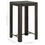 Muebles de bar de jardín 5 pzas ratán PE reposabrazos marrón de vidaXL, Conjuntos de jardín - Ref: Foro24-3064807, Precio: 34...