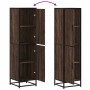 Aparador alto madera ingeniería marrón roble 35,5x35x139cm de , Aparadores - Ref: Foro24-849058, Precio: 95,51 €, Descuento: %