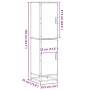Aparador alto madera ingeniería marrón roble 35,5x35x139cm de , Aparadores - Ref: Foro24-849058, Precio: 95,51 €, Descuento: %