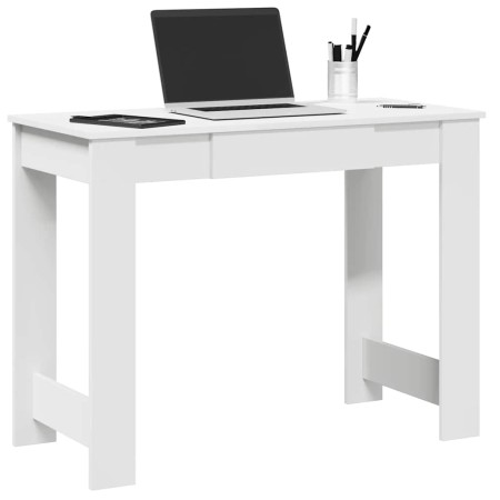 Escritorio de madera contrachapada blanco 100x45x75 cm de , Escritorios - Ref: Foro24-860427, Precio: 62,92 €, Descuento: %