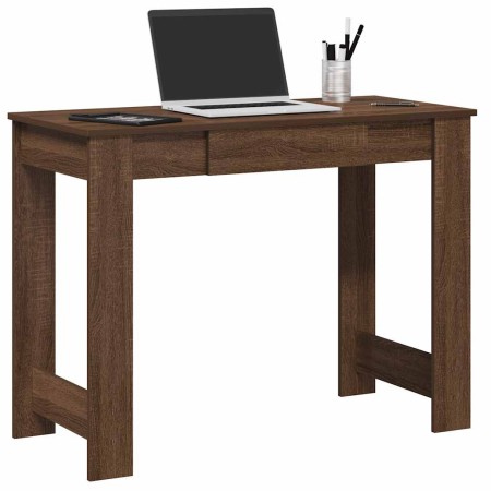 Escritorio de madera de ingeniería roble marrón 100x45x75 cm de , Escritorios - Ref: Foro24-860433, Precio: 61,93 €, Descuent...