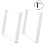 Patas para mesa comedor forma U 2uds acero blanco 100x(72-73)cm de , Patas para mesas - Ref: Foro24-4012805, Precio: 107,21 €...