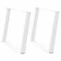 Patas para mesa comedor forma U 2uds acero blanco 100x(72-73)cm de , Patas para mesas - Ref: Foro24-4012805, Precio: 107,21 €...