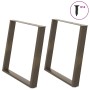 Patas mesa comedor forma U 2uds acero natural 100x(72-73) cm de , Patas para mesas - Ref: Foro24-4012807, Precio: 110,11 €, D...