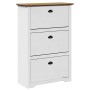 Zapatero BODO blanco y marrón 80x35x118 cm de , Zapateros y organizadores de calzado - Ref: Foro24-4016882, Precio: 162,84 €,...