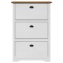 Zapatero BODO blanco y marrón 80x35x118 cm de , Zapateros y organizadores de calzado - Ref: Foro24-4016882, Precio: 162,84 €,...