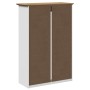 Zapatero BODO blanco y marrón 80x35x118 cm de , Zapateros y organizadores de calzado - Ref: Foro24-4016882, Precio: 162,84 €,...