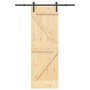 Puerta corredera con herrajes madera maciza de pino 70x210 cm de , Puertas - Ref: Foro24-3332604, Precio: 176,70 €, Descuento: %