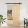 Puerta corredera con herrajes madera maciza de pino 70x210 cm de , Puertas - Ref: Foro24-3332748, Precio: 172,29 €, Descuento: %