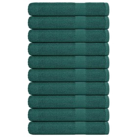 Toallas de sauna 10 uds 100% algodón verde 80x200 cm 360 gsm de , Toallas - Ref: Foro24-136865, Precio: 113,68 €, Descuento: %