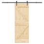 Puerta corredera con herrajes madera maciza de pino 70x210 cm de , Puertas - Ref: Foro24-3332646, Precio: 204,39 €, Descuento: %