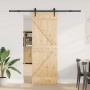 Puerta corredera con herrajes madera maciza de pino 70x210 cm de , Puertas - Ref: Foro24-3332646, Precio: 204,39 €, Descuento: %