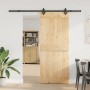 Puerta corredera con herrajes madera maciza de pino 85x210 cm de , Puertas - Ref: Foro24-3332684, Precio: 180,80 €, Descuento: %