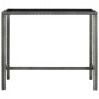 Mesa y taburetes altos jardín 3 piezas ratán sintético gris de vidaXL, Conjuntos de jardín - Ref: Foro24-3064847, Precio: 490...