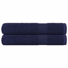 Toallas 2 uds 100% algodón azul marino 100x200 cm 600 gsm de , Toallas - Ref: Foro24-136794, Precio: 41,55 €, Descuento: %