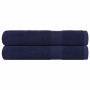 Toallas 2 uds 100% algodón azul marino 100x200 cm 600 gsm de , Toallas - Ref: Foro24-136794, Precio: 41,55 €, Descuento: %