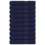 Toallas 10 uds 100% algodón azul marino 100x200 cm 600 gsm de , Toallas - Ref: Foro24-136796, Precio: 146,92 €, Descuento: %