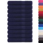 Toallas 10 uds 100% algodón azul marino 100x200 cm 600 gsm de , Toallas - Ref: Foro24-136796, Precio: 146,92 €, Descuento: %