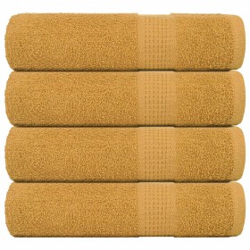Toallas de ducha 4 uds 100% algodón oro 70x140 cm 360 gsm de , Toallas - Ref: Foro24-136810, Precio: 35,88 €, Descuento: %