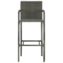 Mesa y taburetes altos jardín 3 piezas ratán sintético gris de vidaXL, Conjuntos de jardín - Ref: Foro24-3064847, Precio: 490...