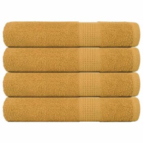 Toallas 4 piezas oro 100x200 cm 360 gsm 100% algodón de , Toallas - Ref: Foro24-136819, Precio: 61,18 €, Descuento: %