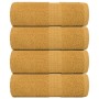 Toallas invitados 4 uds 100% algodón oro 30x50 cm 360 gsm de , Toallas - Ref: Foro24-136804, Precio: 17,99 €, Descuento: %