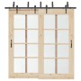 Kit de herrajes para puertas correderas acero negro 213,5 cm de , Artículos para puertas - Ref: Foro24-3295726, Precio: 167,0...