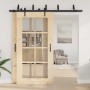Kit de herrajes para puertas correderas acero negro 213,5 cm de , Artículos para puertas - Ref: Foro24-3295726, Precio: 167,0...