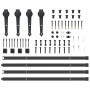 Kit de herrajes para puertas correderas acero negro 213,5 cm de , Artículos para puertas - Ref: Foro24-3295726, Precio: 167,0...