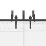 Kit de herrajes para puertas correderas acero negro 213,5 cm de , Artículos para puertas - Ref: Foro24-3295726, Precio: 167,0...