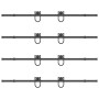 Kit de herrajes para puertas correderas acero negro 400 cm de , Artículos para puertas - Ref: Foro24-3295758, Precio: 202,38 ...