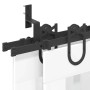 Kit de herrajes para puertas correderas acero negro 400 cm de , Artículos para puertas - Ref: Foro24-3295758, Precio: 202,38 ...