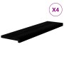 Peldaños de escalera 4 uds madera maciza roble marrón oscuro de , Alfombrillas para escalones - Ref: Foro24-3283022, Precio: ...