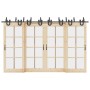 Kit de herrajes para puertas correderas acero negro 366 cm de , Artículos para puertas - Ref: Foro24-3295753, Precio: 238,30 ...