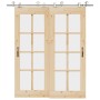 Kit de herrajes para puerta corredera 200 cm acero plateado de , Artículos para puertas - Ref: Foro24-3295764, Precio: 189,20...