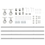 Kit de herrajes para puerta corredera 200 cm acero plateado de , Artículos para puertas - Ref: Foro24-3295764, Precio: 189,20...