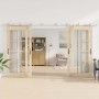 Kit de herrajes para puerta corredera 400 cm acero plateado de , Artículos para puertas - Ref: Foro24-3295770, Precio: 500,78...