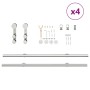 Kit de herrajes para puerta corredera 400 cm acero plateado de , Artículos para puertas - Ref: Foro24-3295770, Precio: 500,78...