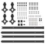Kit de herrajes para puertas correderas acero negro 305 cm de , Artículos para puertas - Ref: Foro24-3295791, Precio: 120,66 ...