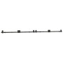 Kit de herrajes para puertas correderas acero negro 366 cm de , Artículos para puertas - Ref: Foro24-3295801, Precio: 203,06 ...