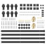 Kit de herrajes para puertas correderas acero negro 366 cm de , Artículos para puertas - Ref: Foro24-3295801, Precio: 203,06 ...